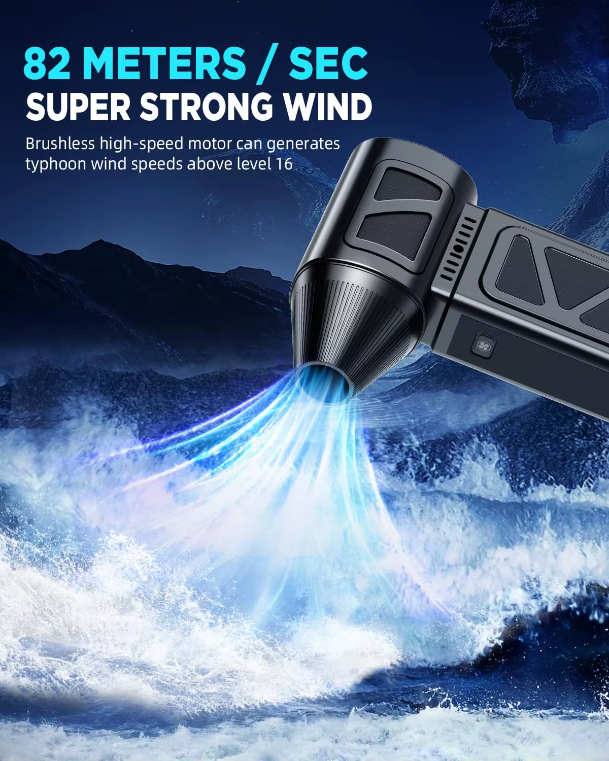 130000Rpm Ultra High Power Car Handheld Electric Air Duster Blower Gun Violent Turbo Fan